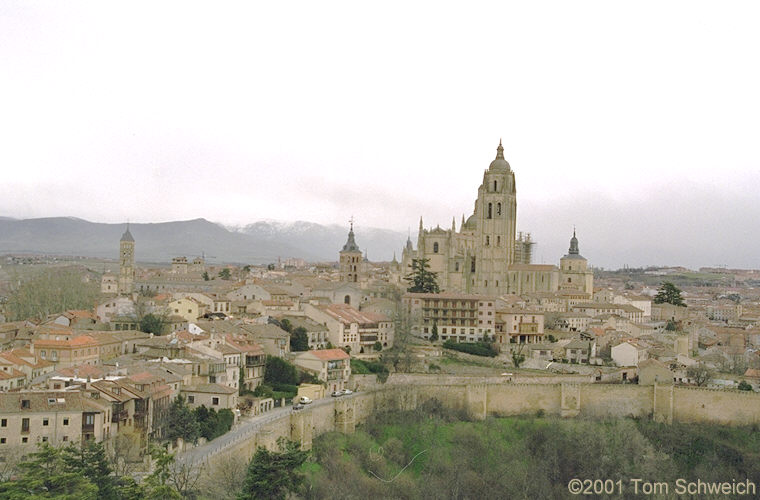 The town of Segovia as seen from the Alcazar.