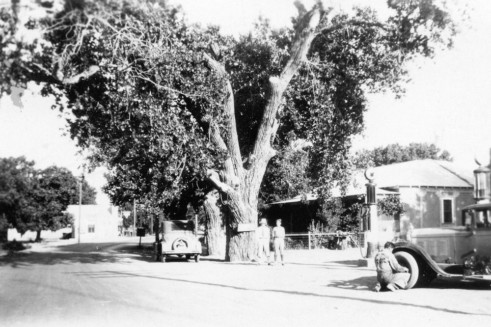 Changing a tire in Dodge City, Kansas