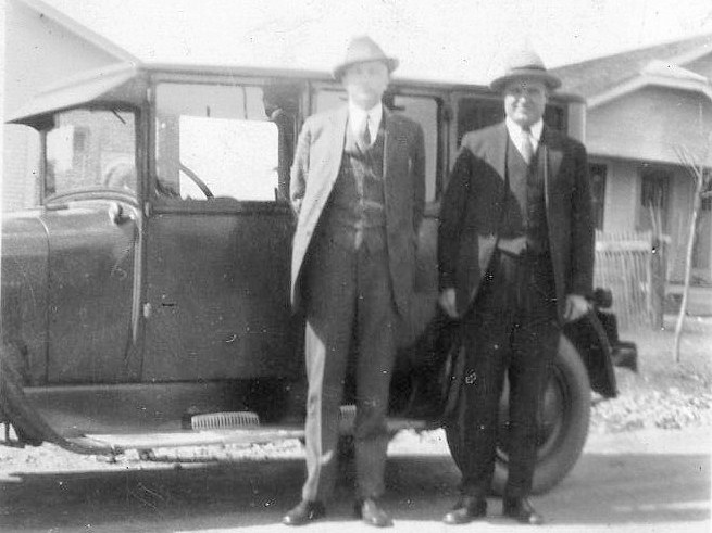 Two guys and a car.