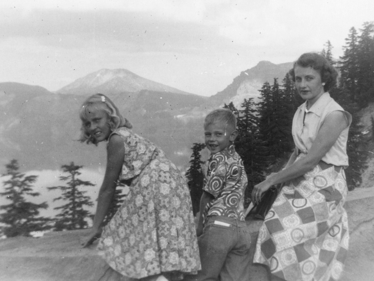 Martha, Tom, and Lydia at Crater Lake.