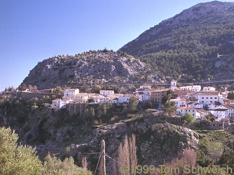 View of Grazalema from across the canyon.