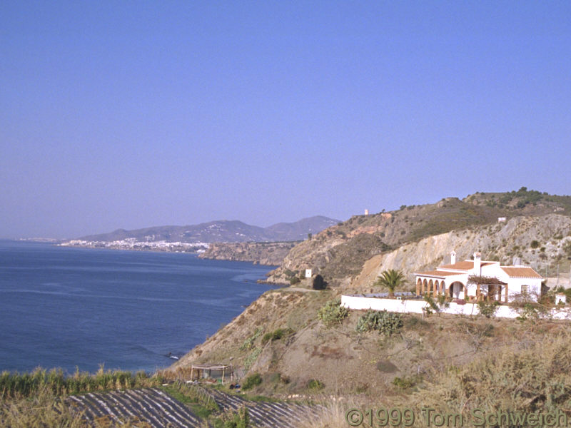 View of the Mediterranean coast east of Nerja.