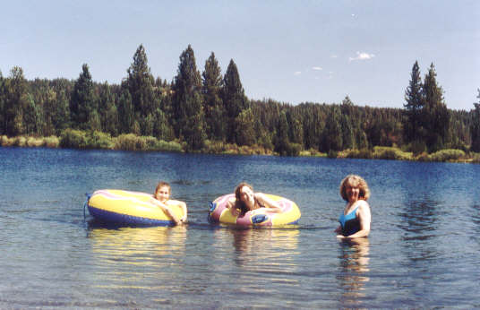 Bathers in Graeagle Lake.