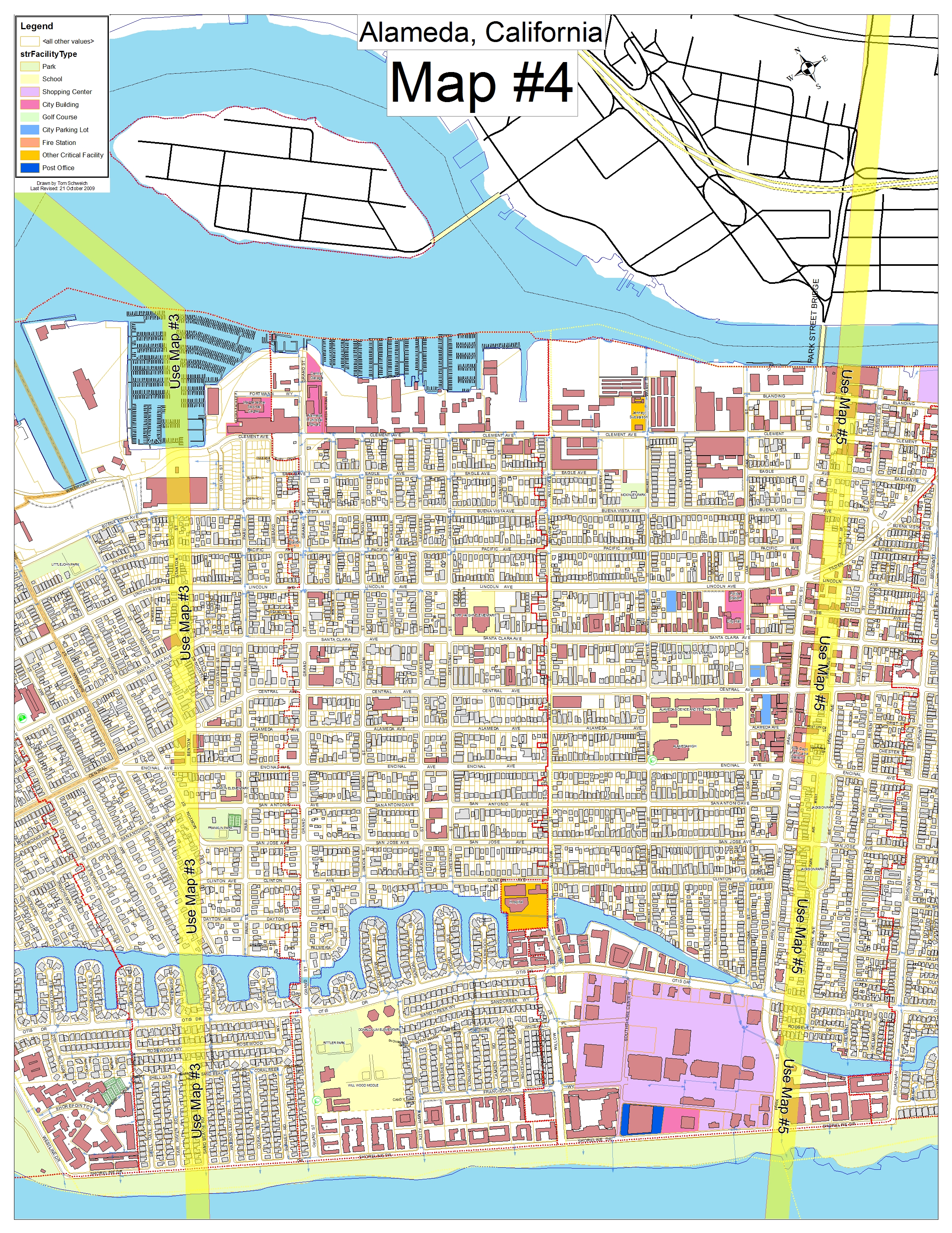 Map of central portion of Alameda.