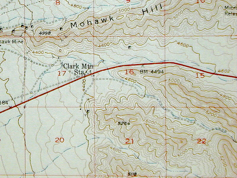 Location of Clark Mountain Station.