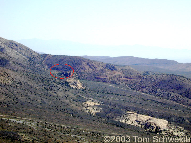 Location of Aztec Tank, type locality of Aztec Sandstone.