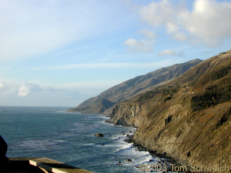 California coast line north of Ragged Point
