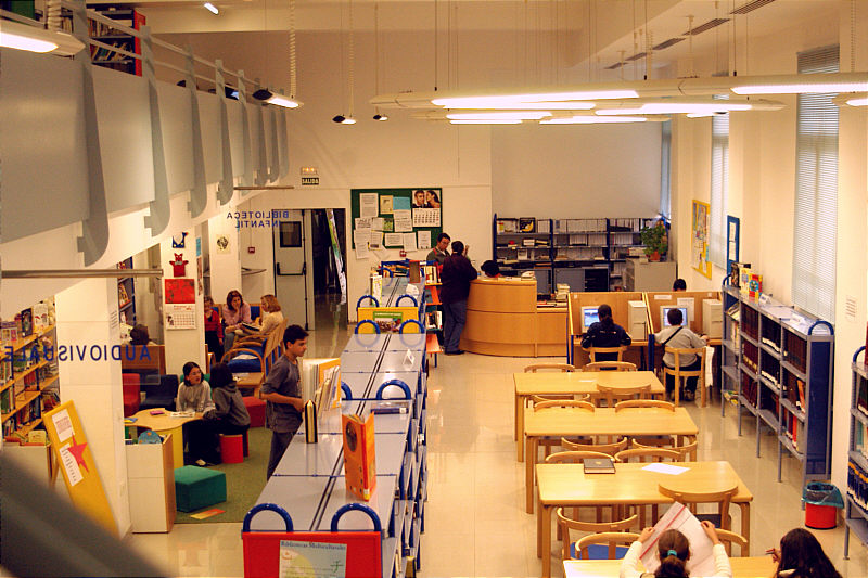 Interior of the Library in Bormujos