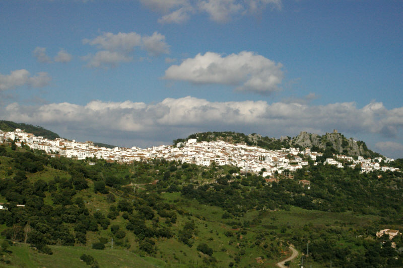 View of Gaucin from beside the highway.