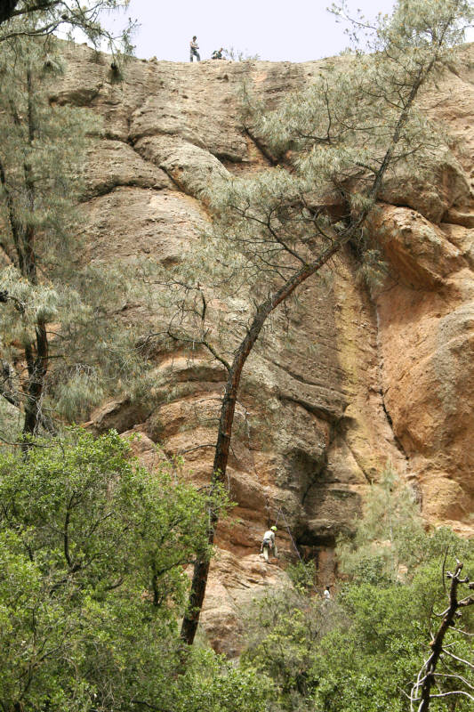 Climbers at Pinnacles National Monument.