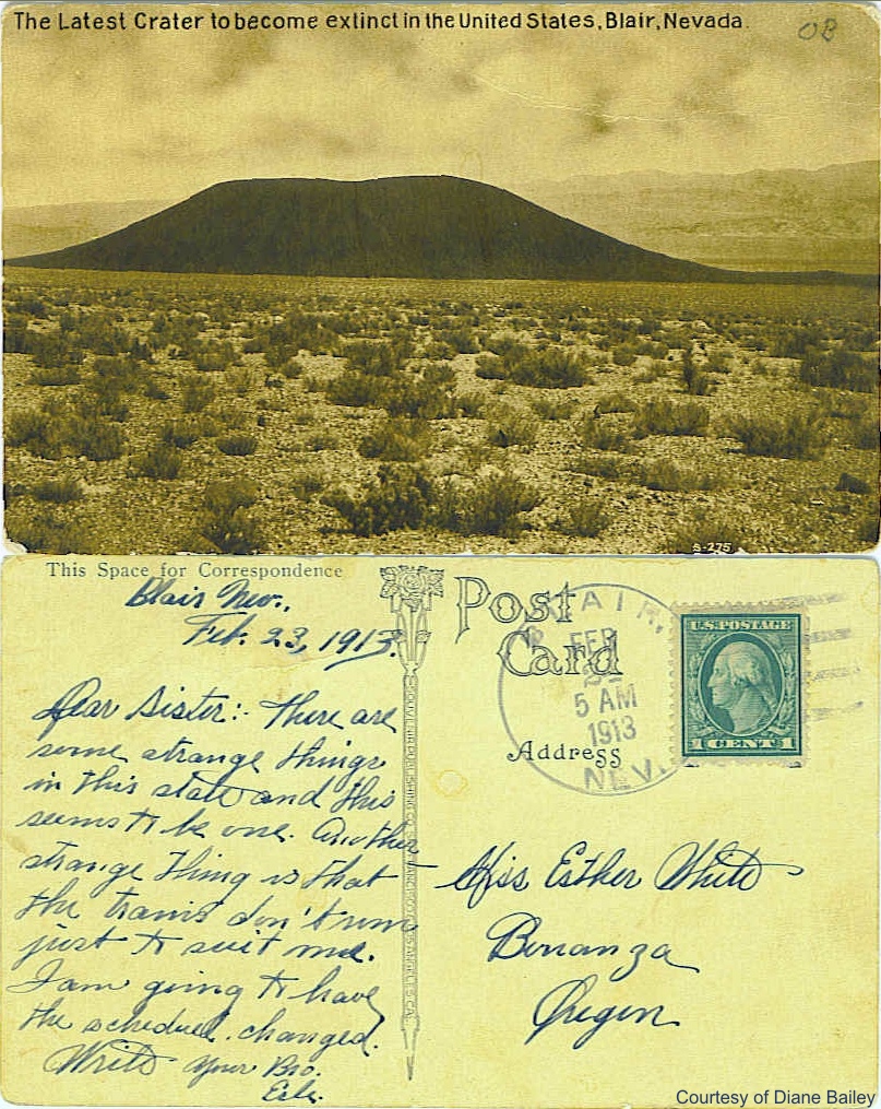 The Crater, Cinder Code, Blair, Esmeralda County, California