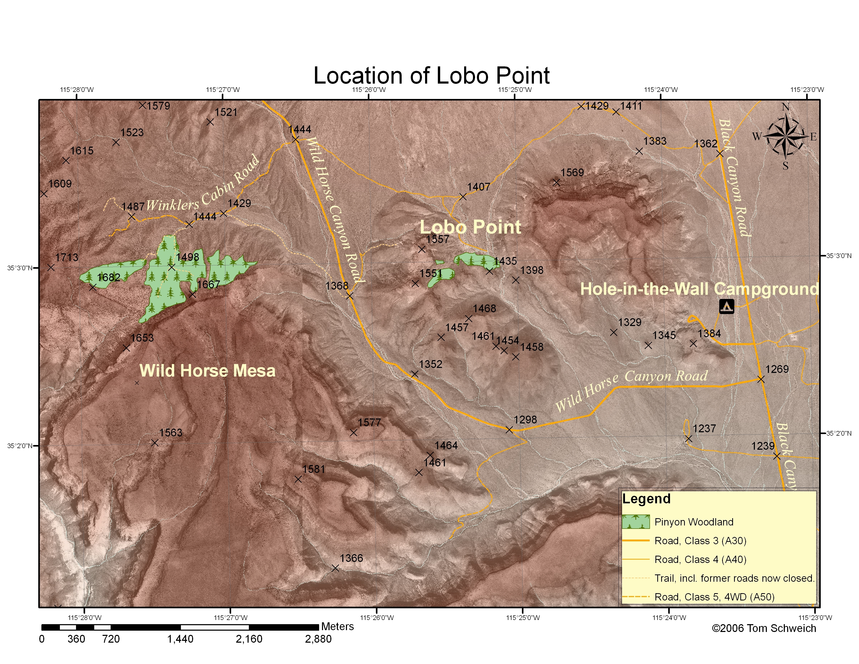 Location of Lobo Point.